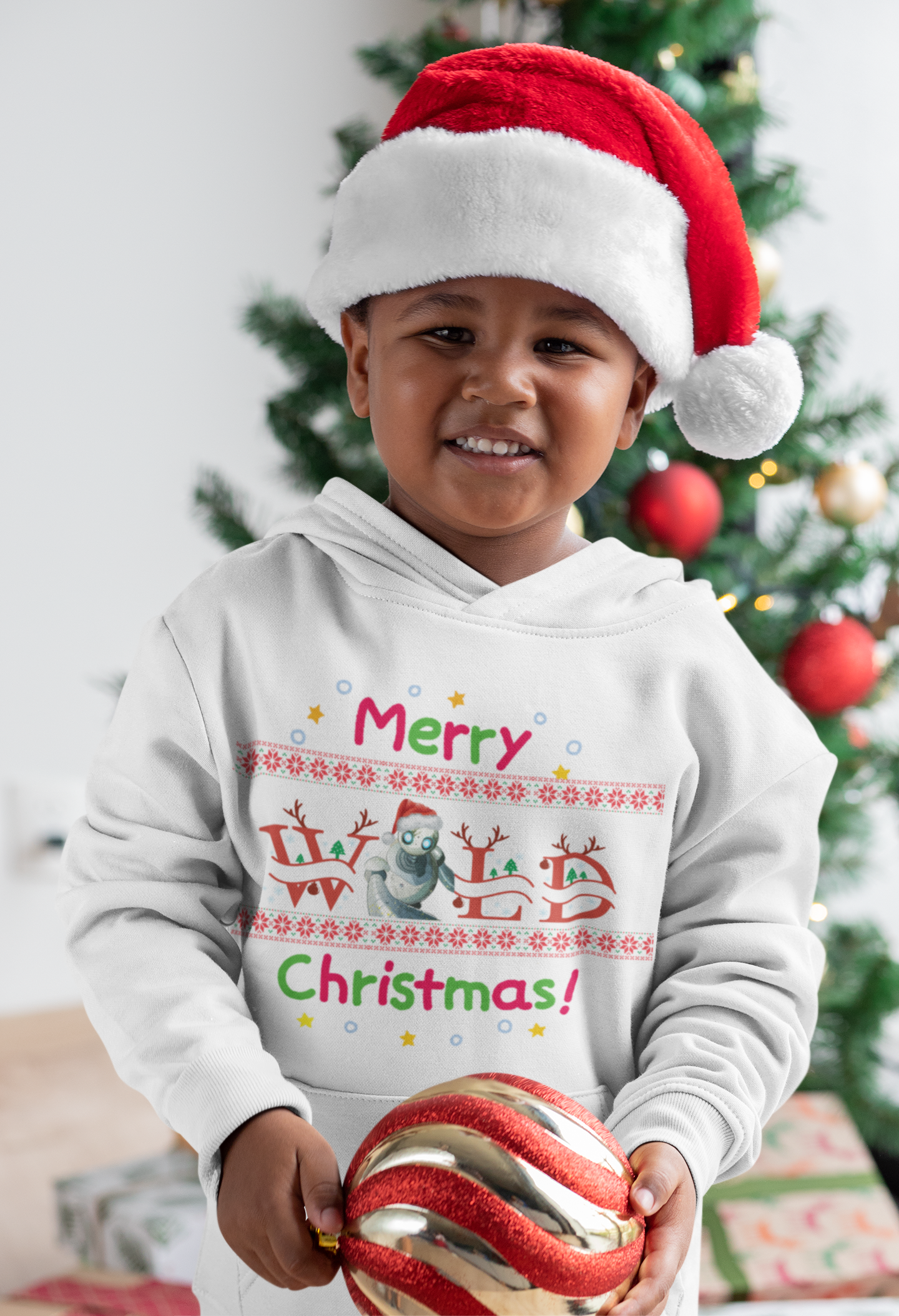 Hoddie Merry Wild Christmas Enfant