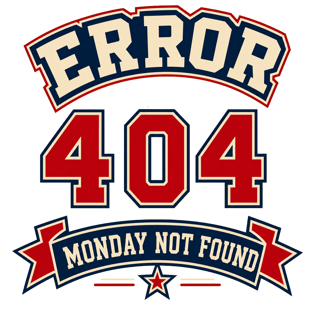 Illustration Error 404 — Monday Not Found
